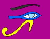 Disegno Occhio di Horus  pitturato su ilmiopisello