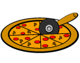 Disegno Pizza pitturato su CLARISSA