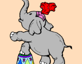 Disegno Elefante  pitturato su Alessia