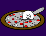 Disegno Pizza pitturato su ayp7upulotkotkjjtmyjyjyk