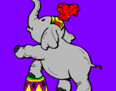 Disegno Elefante  pitturato su Alina
