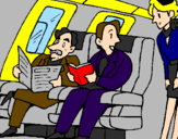 Disegno Passeggeri nell'aereo  pitturato su kekka the best