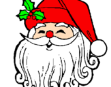 Disegno Faccione Babbo Natale  pitturato su da botarelli rachele