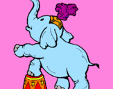 Disegno Elefante  pitturato su mirena 