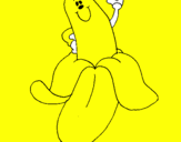 Disegno Banana pitturato su LUCA
