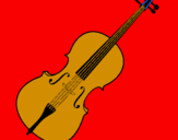 Disegno Violino pitturato su Carlo