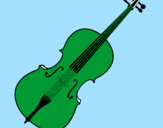 Disegno Violino pitturato su betta