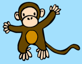Disegno Scimmietta pitturato su federica