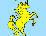 Disegno Unicorno pitturato su raimondo