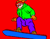 Disegno Snowboard pitturato su manuel.yle