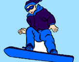 Disegno Snowboard pitturato su Luca meleo