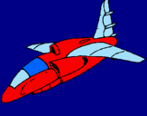 Disegno Nave in fase di atterraggio pitturato su Alessio