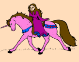 Disegno Principessa a cavallo di unicorno  pitturato su Elisa-pozzoli-6