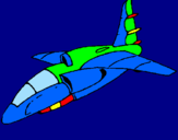 Disegno Nave in fase di atterraggio pitturato su Francesco SP.