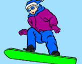 Disegno Snowboard pitturato su matildeg.....