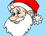 Disegno Faccione Babbo Natale  pitturato su kevin  di cossato