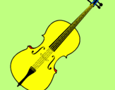 Disegno Violino pitturato su otta