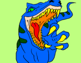 Disegno Velociraptor  II pitturato su micky c