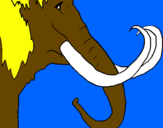 Disegno Mammuth  pitturato su GIUSY