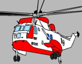 Disegno Elicottero di salvataggio  pitturato su elicottero