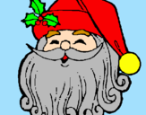 Disegno Faccione Babbo Natale  pitturato su GIACOMO