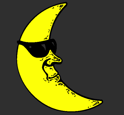 Luna con gli occhiali da sole 