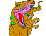 Disegno Velociraptor  II pitturato su rossi andrea