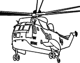 Disegno Elicottero di salvataggio  pitturato su giacomo