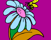 Disegno Margherita con ape  pitturato su jimenaaidee91