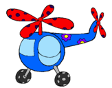 Disegno Elicottero decorato  pitturato su elicottero