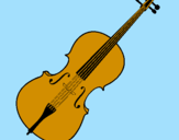 Disegno Violino pitturato su il pulcino sborulino