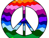 Disegno Simbolo della pace pitturato su anonima01