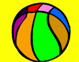Disegno Pallone da pallacanestro pitturato su Gaia