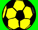 Disegno Pallone da calcio pitturato su leonardo