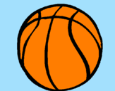 Disegno Pallone da pallacanestro pitturato su roberto
