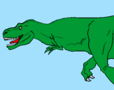 Disegno Tyrannosaurus Rex  pitturato su il t-rex