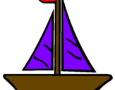 Disegno Veliero pitturato su la barca a vela