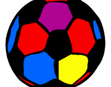 Disegno Pallone da calcio pitturato su marcello b