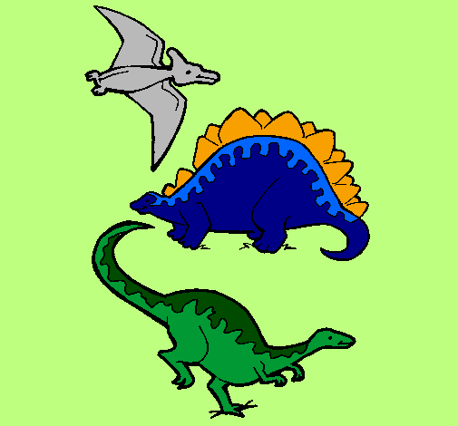 Tre specie di dinosauri 