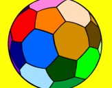 Disegno Pallone da calcio II pitturato su pallone