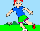 Disegno Giocare a calcio pitturato su sasi