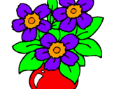 Disegno Vaso di fiori  pitturato su GIORGIA  MARTINELLI
