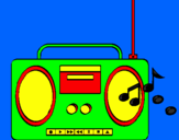 Disegno Radio cassette 2 pitturato su di luca soletta