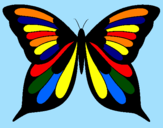 Disegno Farfalla pitturato su alessio