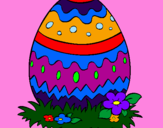 Disegno Uovo di Pasqua 2 pitturato su demuro andrea