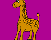 Disegno Giraffa pitturato su VINCENZA