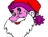 Disegno Faccione Babbo Natale  pitturato su GIORGINA