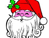 Disegno Faccione Babbo Natale  pitturato su CLAUDIA