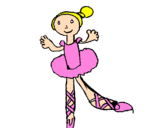 Disegno Ballerina pitturato su alessia