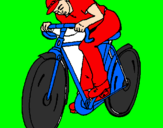 Disegno Ciclismo pitturato su andrea catapano